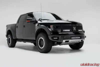 ZROADZ Front Bumper Center LED Kit Incl (1) 20 Inch LED Straight Double Row Light Bar Ford F-150 Raptor 2010-2014 - Z325661-Kit