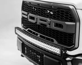 ZROADZ Front Bumper Top LED Kit (1) 40"LED Curved Double Row Light Bar Ford Raptor 2017-2025