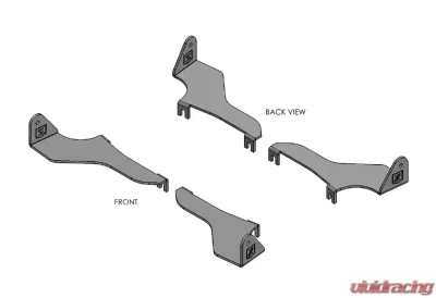 ZROADZ Front Bumper Top LED Bracket to mount (1) 40"Curved LED Light Bar Ford Raptor 2017-2025 - Z325662