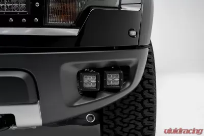 ZROADZ Front Bumper OEM Fog LED Kit Incl. (4) 3 Inch LED Pod Lights Ford F-150 Raptor 2010-2014 - Z325671-Kit