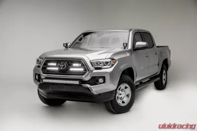ZROADZ Front Bumper Center LED Kit Incl. (1) 30 Inch LED Straight Double Row Light Bar Toyota Tacoma 2018-2023 - Z329511-KIT-D