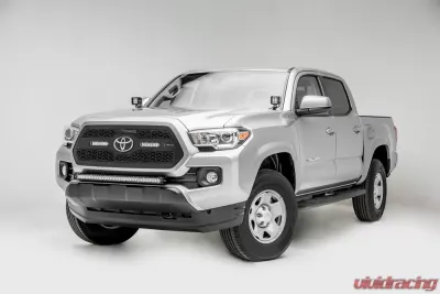 ZROADZ Front Bumper Center LED Kit Incl (1) 30 Inch LED Straight Single Row Slim Light Bar Toyota Tacoma 2018-2023 - Z329511-KIT-S