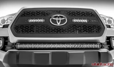 ZROADZ Front Bumper Center LED Kit Incl (1) 30 Inch LED Straight Single Row Slim Light Bar Toyota Tacoma 2018-2023 - Z329511-KIT-S