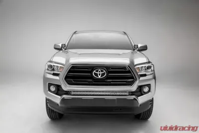 ZROADZ Front Bumper Center LED Kit Incl (1) 30 Inch LED Straight Single Row Slim Light Bar Toyota Tacoma 2018-2023 - Z329511-KIT-S