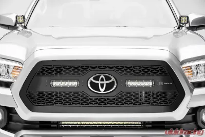 ZROADZ Front Bumper Center LED Kit Incl. (1) 20 Inch LED Straight Single Row Slim Light Bar Toyota Tacoma 2018-2023 - Z329512-KIT