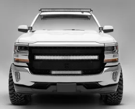 ZROADZ Front Roof LED Kit Incl. (1) 50 Inch LED Curved Double Row Light Bar Silverado Sierra