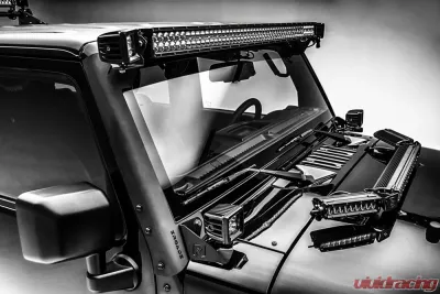ZROADZ Front Roof LED Bracket to mount (2) 3 Inch LED Pod Lights Jeep JK 2007-2018 - Z334811