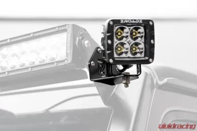 ZROADZ Front RoofSide LED Bracket to mount (2) 3 Inch LED Pod Lights Jeep JL 2018-2025 - Z334851