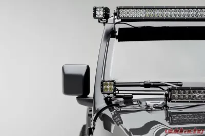 ZROADZ Front RoofSide LED Bracket to mount (2) 3 Inch LED Pod Lights Jeep JL 2018-2025 - Z334851