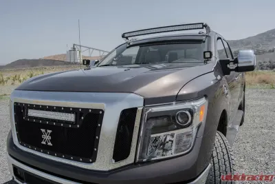 ZROADZ Front Roof LED Bracket to mount (1) 50 Inch Curved LED Light Bar Nissan Titan 2016-2019 - Z337581