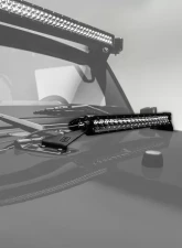 ZROADZ Hood Hinge LED Kit Incl. (1) 20 Inch LED Straight Single Row Slim Light Bar Jeep JK 2007-2018                                     - Z344811-Kit - Image 4