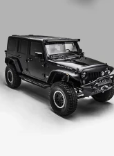 ZROADZ Hood Hinge LED Kit Incl. (1) 20 Inch LED Straight Single Row Slim Light Bar Jeep JK 2007-2018                                     - Z344811-Kit - Image 3