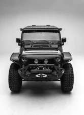 ZROADZ Hood Hinge LED Kit Incl. (1) 20 Inch LED Straight Single Row Slim Light Bar Jeep JK 2007-2018                                     - Z344811-Kit - Image 4