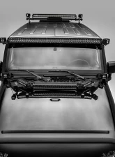 ZROADZ Hood Hinge LED Kit Incl. (1) 20 Inch and (2) 6 Inch LED Single Row Slim Light Bars Jeep JK 2007-2018                                     - Z344813-Kit - Image 4