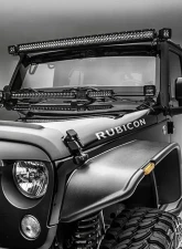 ZROADZ Hood Hinge LED Kit Incl. (1) 20 Inch and (2) 6 Inch LED Single Row Slim Light Bars Jeep JK 2007-2018                                     - Z344813-Kit - Image 5