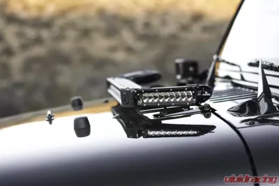 ZROADZ Hood Hinge LED Kit Incl. (1) 20 Inch and (2) 6 Inch LED Single Row Slim Light Bars Jeep JK 2007-2018 - Z344813-Kit