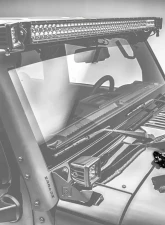 ZROADZ Hood Hinge LED Kit Incl. (1) 20 Inch and (2) 6 Inch LED Single Row Slim Light Bars Jeep JK 2007-2018                                     - Z344813-Kit - Image 9