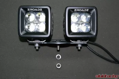 ZROADZ Universal Hood Hinge Adapter LED Bracket to mount (4) 3 Inch LED Pod Lights - Z360002