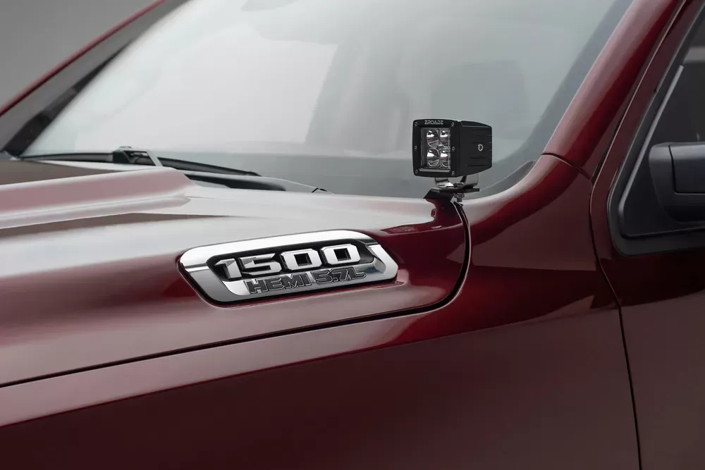 ZROADZ Hood Hinge LED Kit Incl. (2) 3 Inch LED Pod Lights Ram 1500 2019-2023 - Z364721-KIT2