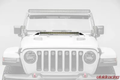 ZROADZ Hood Cowl LED Bracket to mount (1) 30 Inch Singe Row Slim LED Light Bar Jeep JL 2018-2025 - Z364931