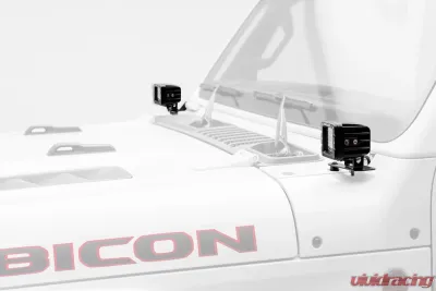 ZROADZ Lower A Pillar LED Bracket to mount (2) 3 Inch LED Pod Lights Jeep JL 2018-2025 - Z364941