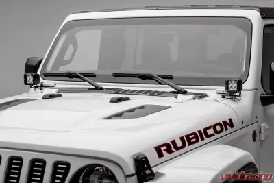 ZROADZ Lower A Pillar LED Bracket to mount (2) 3 Inch LED Pod Lights Jeep JL 2018-2025 - Z364941