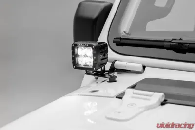 ZROADZ Lower A Pillar LED Bracket to mount (2) 3 Inch LED Pod Lights Jeep JL 2018-2025 - Z364941