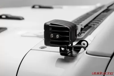 ZROADZ Lower A Pillar LED Bracket to mount (2) 3 Inch LED Pod Lights Jeep JL 2018-2025 - Z364941