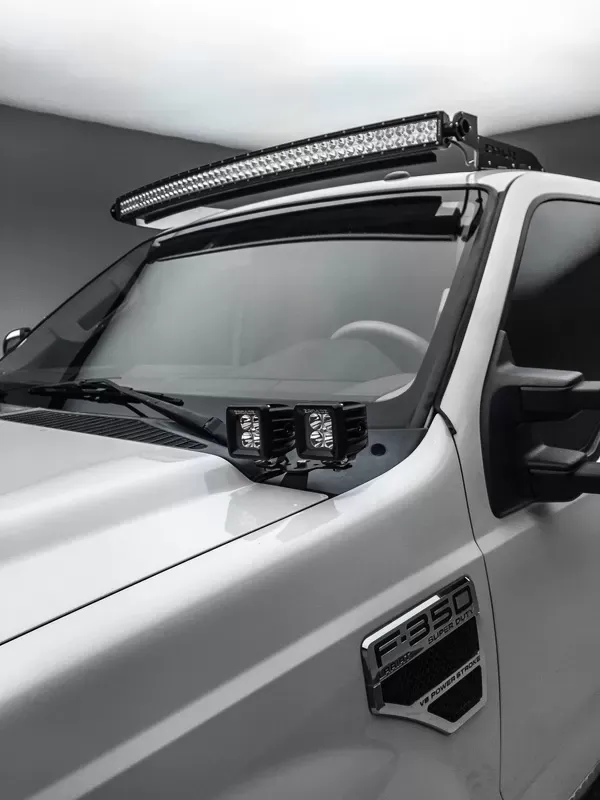 ZROADZ Hood Hinge LED Kit Incl. (4) 3 Inch LED Pod Lights Ford Super Duty 2011-2016 - Z365462-Kit4