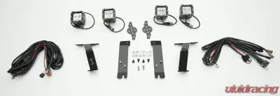 ZROADZ Hood Hinge LED Kit Incl. (4) 3 Inch LED Pod Lights Ford Super Duty 2011-2016 - Z365462-Kit4