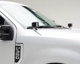ZROADZ Hood Hinge LED Bracket to mount (2) 3 Inch LED Pod Lights Ford Super Duty 2017-2019