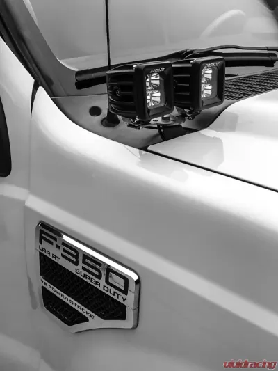 ZROADZ Hood Hinge LED Kit Incl. (4) 3 Inch LED Pod Lights Ford Super Duty 2008-2010 - Z365631-Kit4
