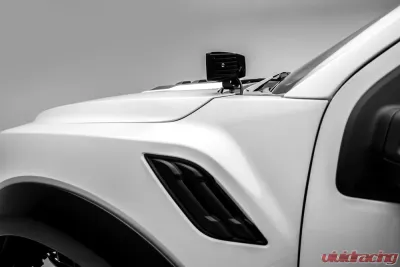 ZROADZ Hood Hinge LED Bracket to mount (2) 3" LED Pod Lights Ford Raptor 2017-2025 - Z365701