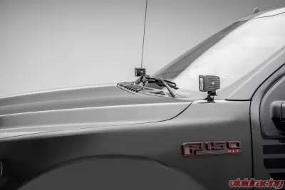 ZROADZ Hood Hinge LED Bracket to mount (2) 3"LED Pod Lights Ford F-150 | Raptor 2017-2023 - Z365711