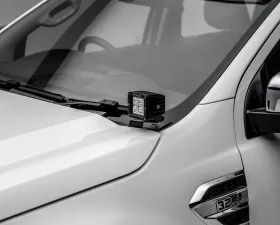 ZROADZ Hood Hinge LED Bracket to mount (2) 3 Inch LED Pod Lights Ford Ranger T6 2015-2018