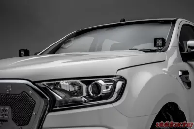 ZROADZ Hood Hinge LED Bracket to mount (2) 3 Inch LED Pod Lights Ford Ranger T6 2015-2018 - Z365761