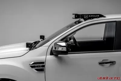 ZROADZ Hood Hinge LED Bracket to mount (2) 3 Inch LED Pod Lights Ford Ranger T6 2015-2018 - Z365761