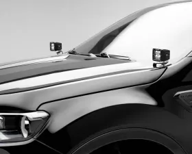 ZROADZ Hood Hinge LED Bracket to mount (2) 3 Inch LED Pod Lights Ford Ranger 2019-2023