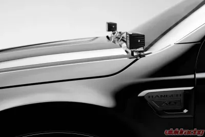 ZROADZ Hood Hinge LED Bracket to mount (2) 3 Inch LED Pod Lights Ford Ranger 2019-2023 - Z365821