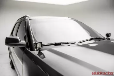 ZROADZ Hood Hinge LED Bracket to mount (2) 3 Inch LED Pod Lights Ford Explorer 2016-2017 - Z366641