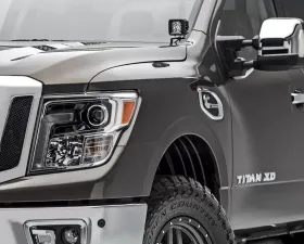 ZROADZ Hood Hinge LED Bracket to mount (2) 3 Inch LED Pod Lights Nissan Titan 2016-2019