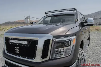 ZROADZ Hood Hinge LED Bracket to mount (2) 3 Inch LED Pod Lights Nissan Titan 2016-2019 - Z367581