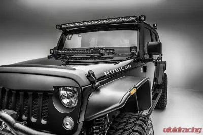 ZROADZ Front Roof LED Kit Incl. (1) 50 Inch LED Straight Double Row Light Bar Jeep JK 2007-2018 - Z374811-Kit-S