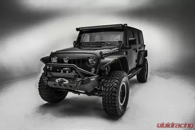 ZROADZ Front Roof LED Kit Incl. (1) 50 Inch LED Straight Double Row Light Bar Jeep JK 2007-2018 - Z374811-Kit-S