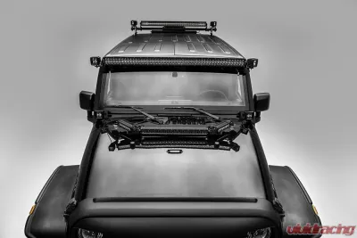 ZROADZ Front Roof LED Kit Incl. (1) 50 Inch LED Straight Double Row Light Bar Jeep JK 2007-2018 - Z374811-Kit-S