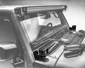 ZROADZ Lower A Pillar LED Bracket to mount (2) 3 Inch LED Pod Lights Jeep JK 2007-2018