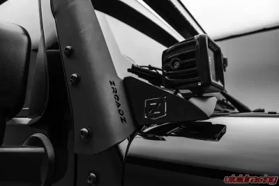 ZROADZ A Pillar LED Kit Incl. (2) 3 Inch LED Pod Lights Jeep JK 2007-2018 - Z374814-Kit