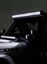 ZROADZ Front Roof LED Bracket to mount (1) 50 or 52 Inch Staight LED Light Bar and (4) 3 Inch LED Pod Lights Jeep JL 2018-2025                                     - Z374831-BK4 - Image 12