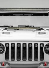 ZROADZ Front Roof LED Bracket to mount (1) 50 or 52 Inch Staight LED Light Bar and (4) 3 Inch LED Pod Lights Jeep JL 2018-2025                                     - Z374831-BK4 - Image 6