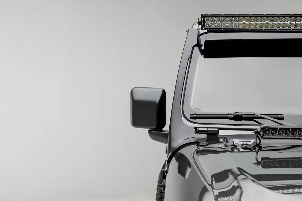 ZROADZ Front Roof LED Kit Incl. (1) 50 Inch LED Straight Double Row Light Bar Jeep JL 2018-2025 - Z374831-KIT